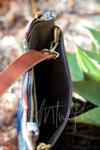 Pendleton Wool, leather & waxed canvas crossbody bag