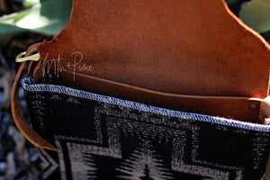 Harding Black/Tan Pendleton Wool & Leather Purse