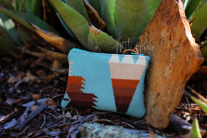 Tucson Aqua Pendleton Wool Card Holder